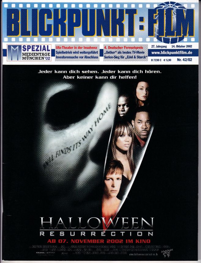 BLICKPUNKT: FILM magazine side cover Issue 42 14 October 2002