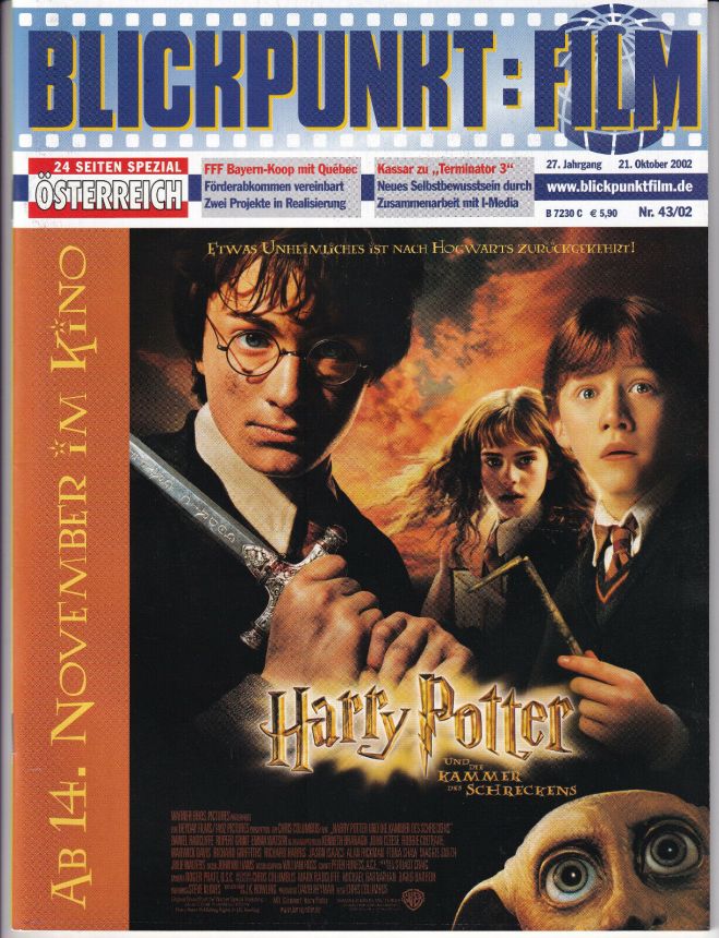 BLICKPUNKT: FILM magazine side cover Issue 43 21 October 2002
