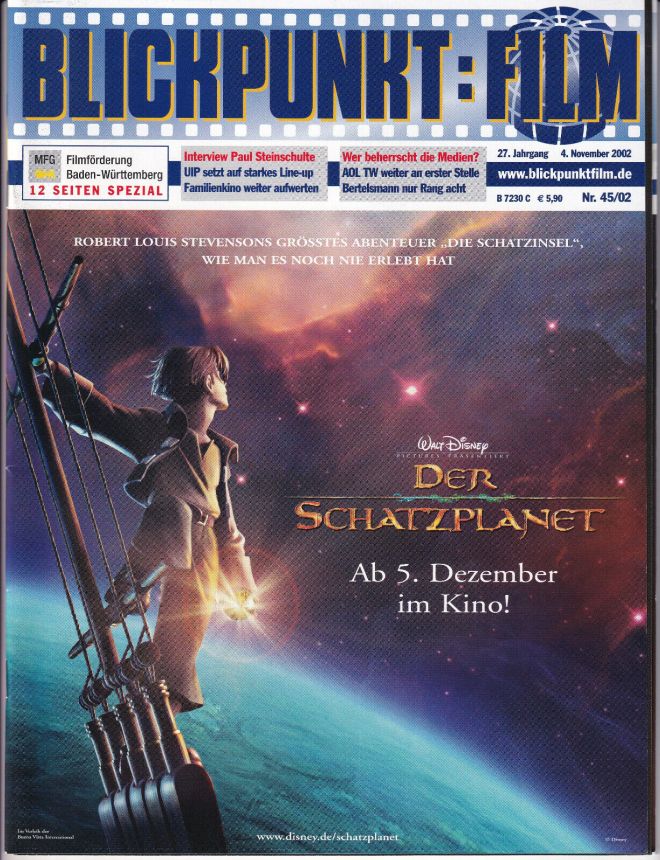 BLICKPUNKT: FILM magazine side cover Issue 45 4 November 2002