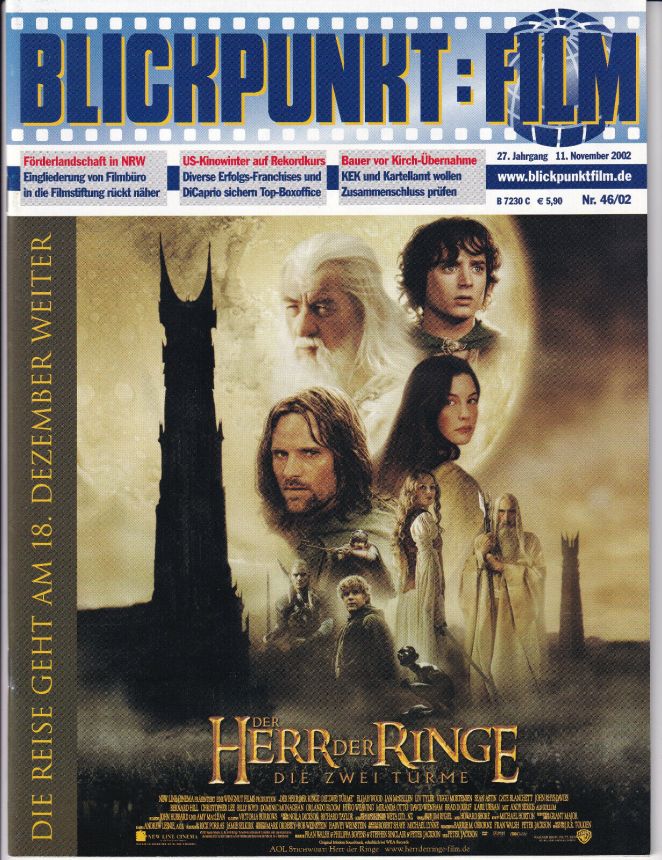 BLICKPUNKT: FILM magazine side cover Issue 46 11 November 2002