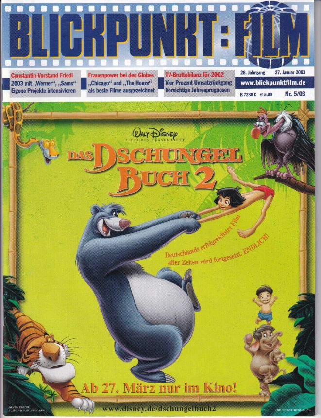 BLICKPUNKT: FILM magazine side cover Issue 5 27 January 2003