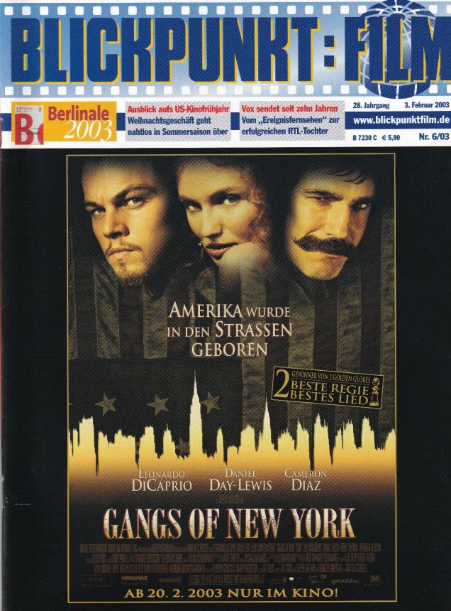 BLICKPUNKT: FILM magazine side cover Issue 6 3 February 2003