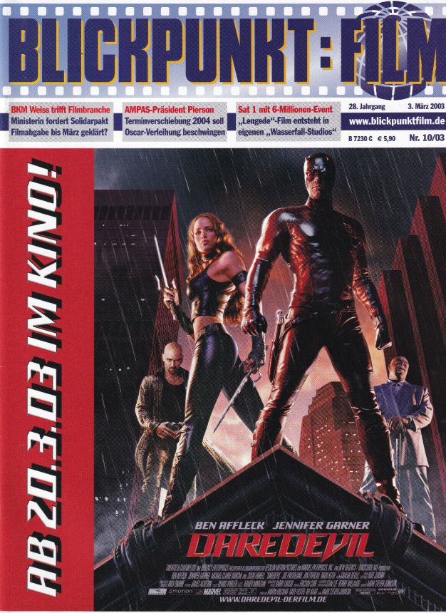 BLICKPUNKT: FILM magazine side cover Issue 10 3 March 2003