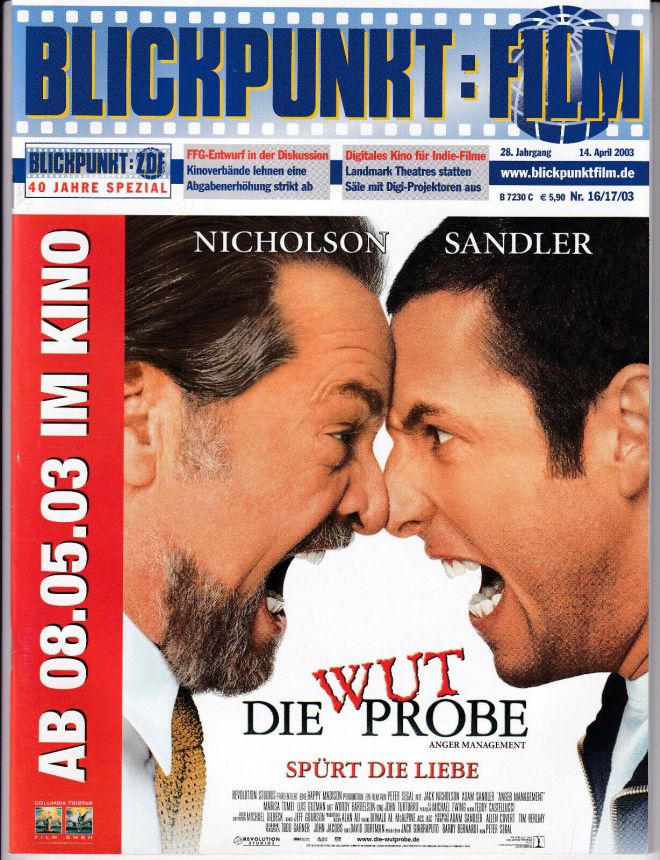 BLICKPUNKT: FILM magazine side cover Issue 16-7 14 April 2003