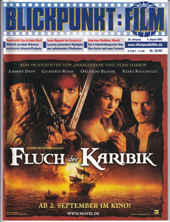 BLICKPUNKT: FILM magazine side cover Issue 32 4 August 2003