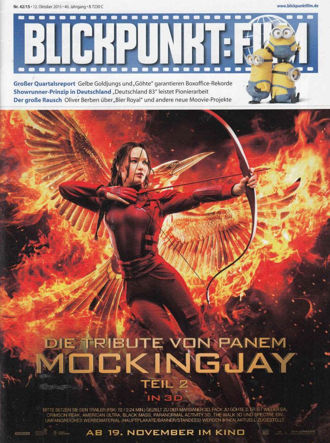 BLICKPUNKT: FILM magazine side cover Issue 42 12 October 2015