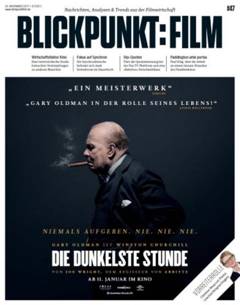 BLICKPUNKT: FILM magazine side cover Issue 47 20 November 2017
