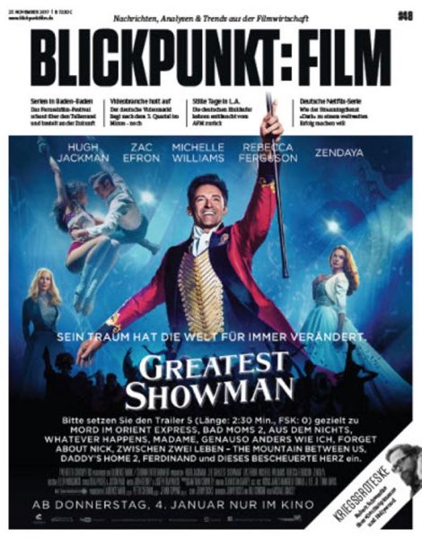 BLICKPUNKT: FILM magazine side cover Issue 48 27 November 2017