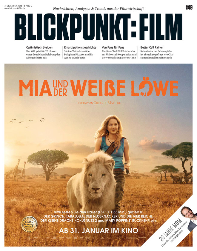BLICKPUNKT: FILM magazine side cover Issue 49 29 November 2018