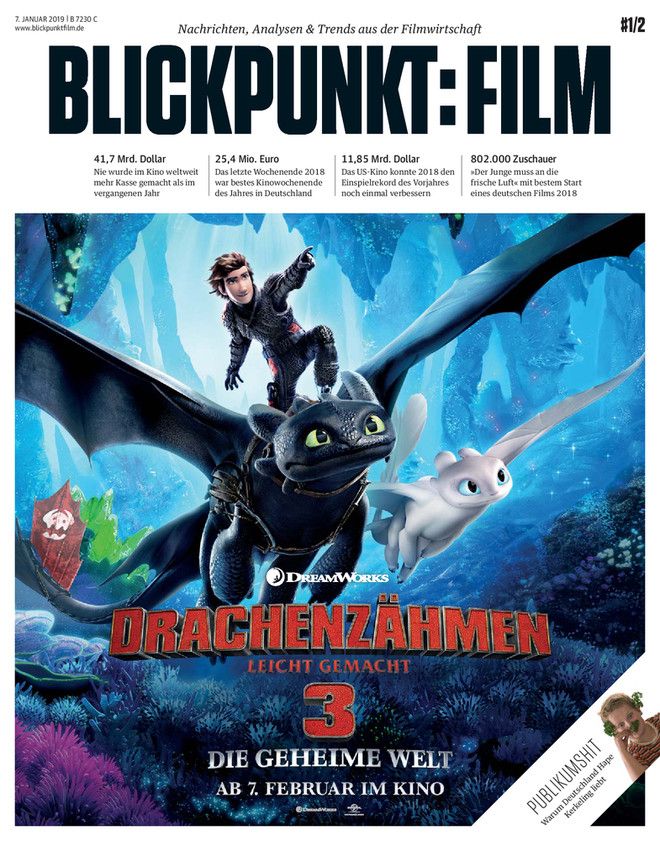 BLICKPUNKT: FILM magazine side cover Issue 1-2 4 January 2019