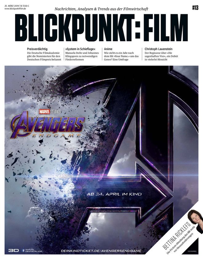 BLICKPUNKT: FILM magazine side cover Issue 13 21 March 2019