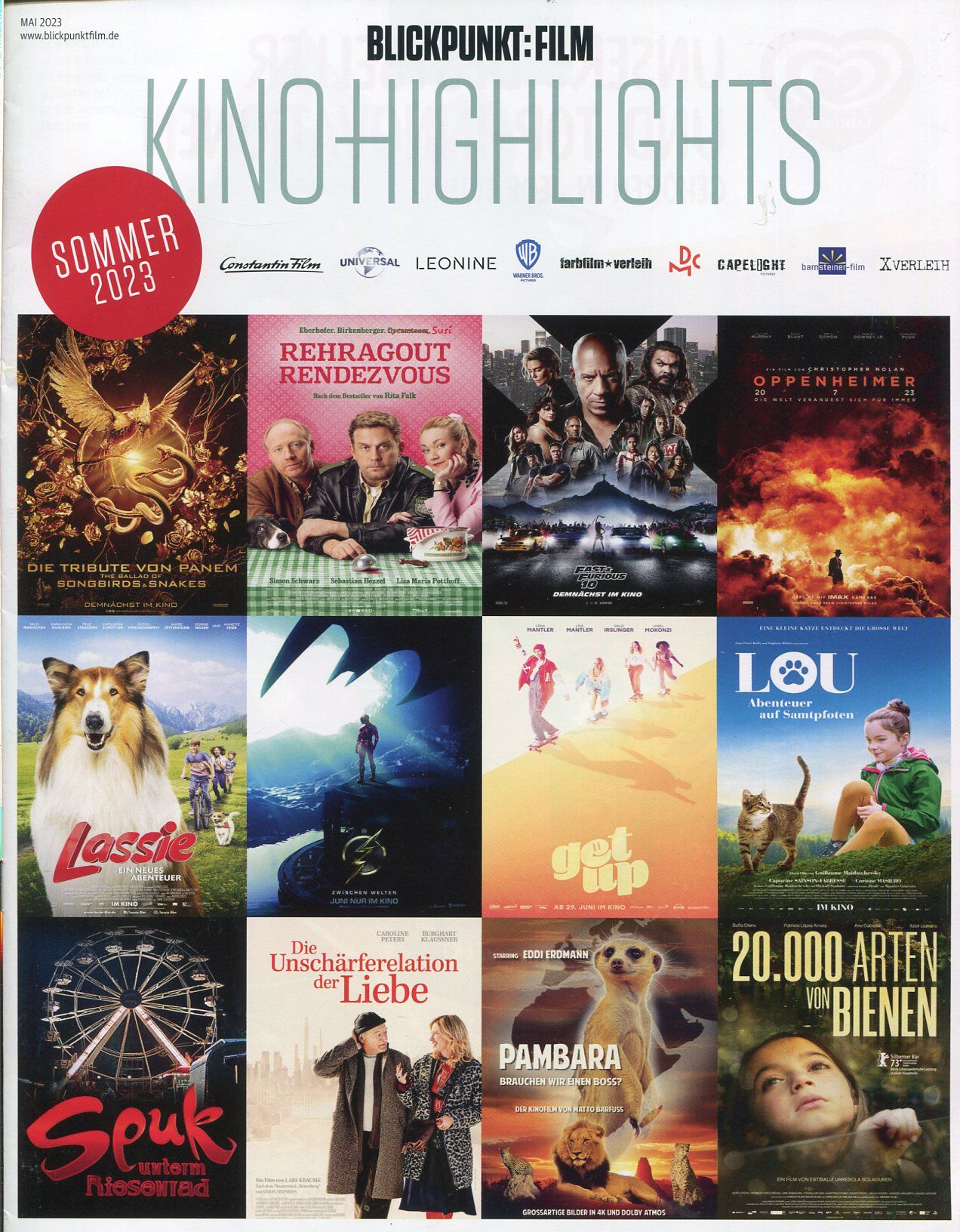 BLICKPUNKT: FILM magazine side cover  Special  May 2023