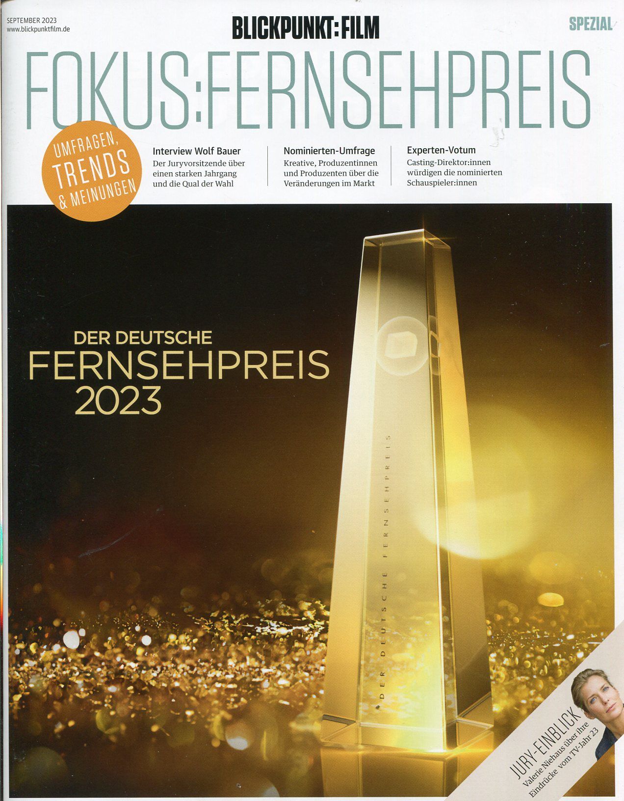 BLICKPUNKT: FILM magazine side cover  Special  September 2023