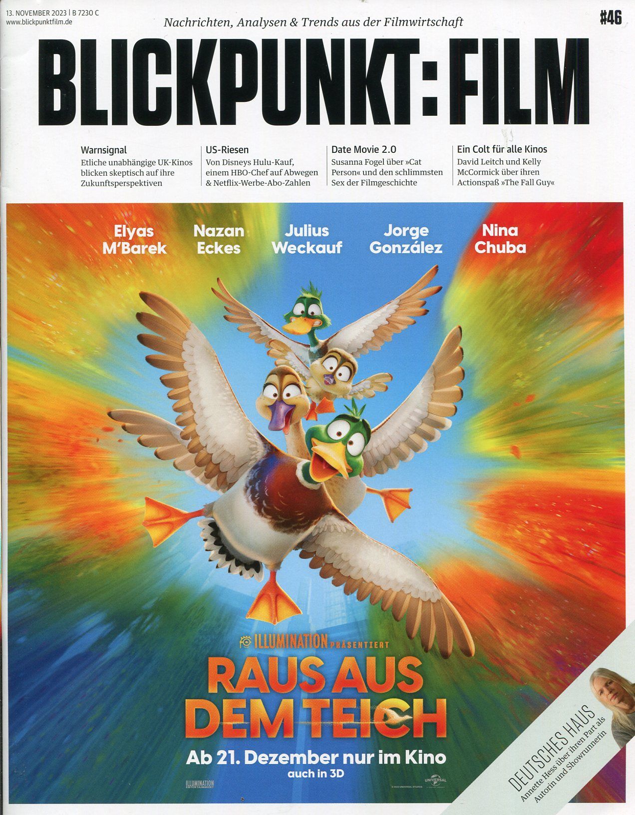 BLICKPUNKT: FILM magazine side cover Issue 46 13 November 2023