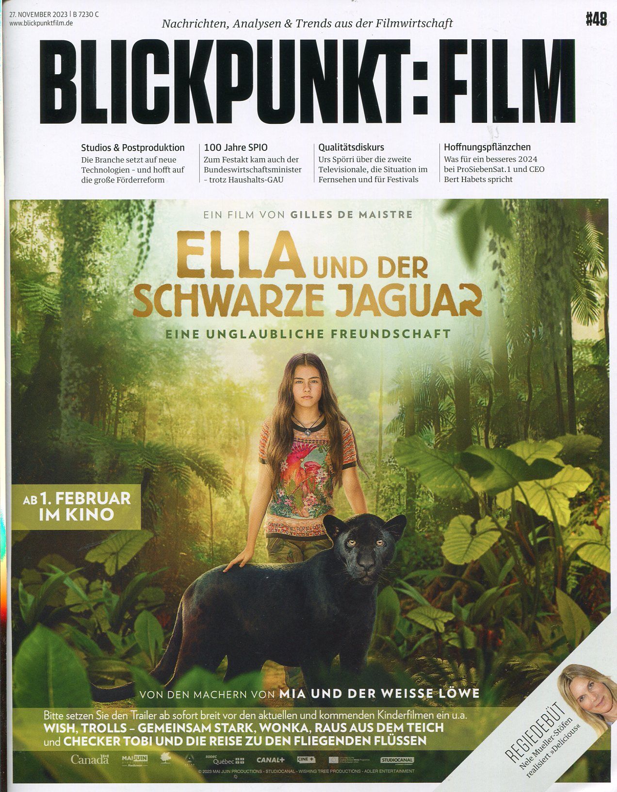 BLICKPUNKT: FILM magazine side cover Issue 48 27 November 2023