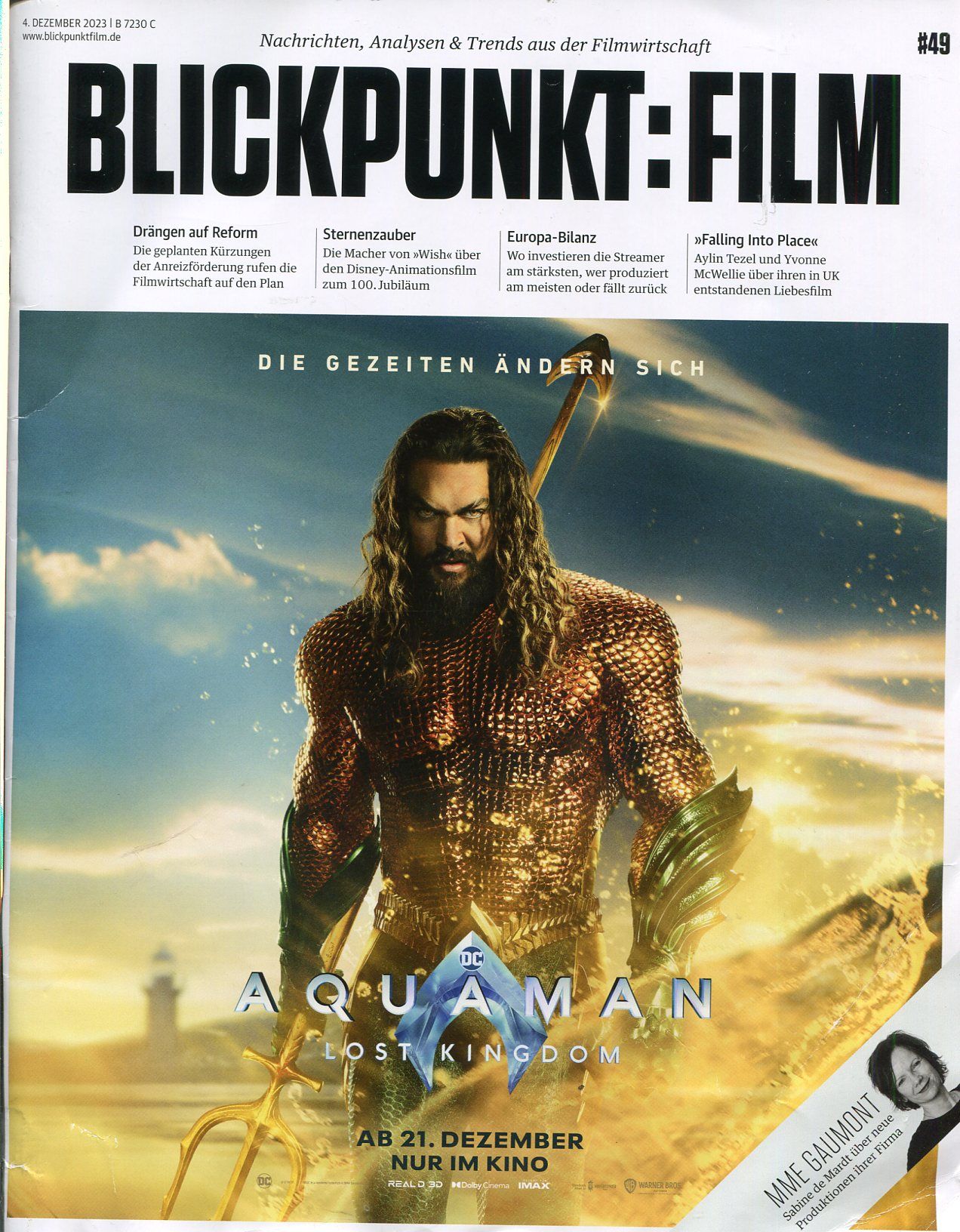 BLICKPUNKT: FILM magazine side cover Issue 49 4 December 2023