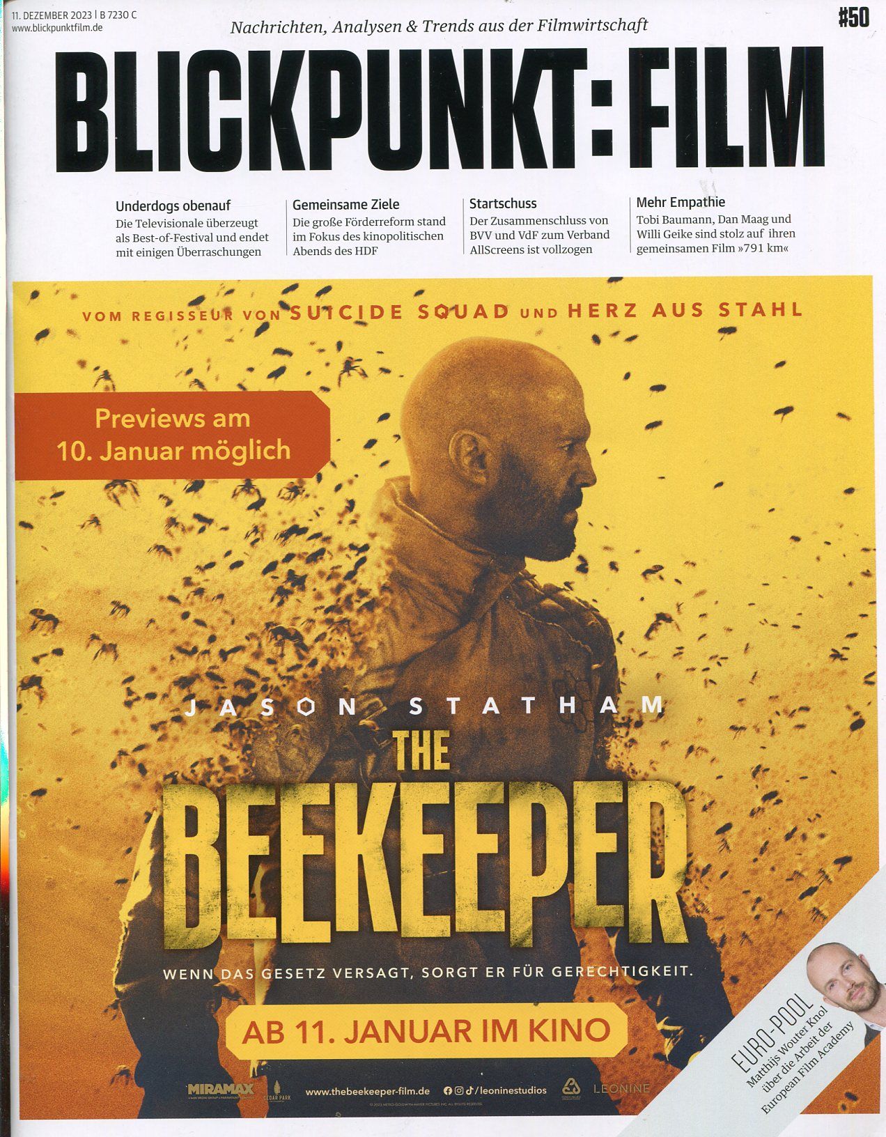 BLICKPUNKT: FILM magazine side cover Issue 50 11 December 2023