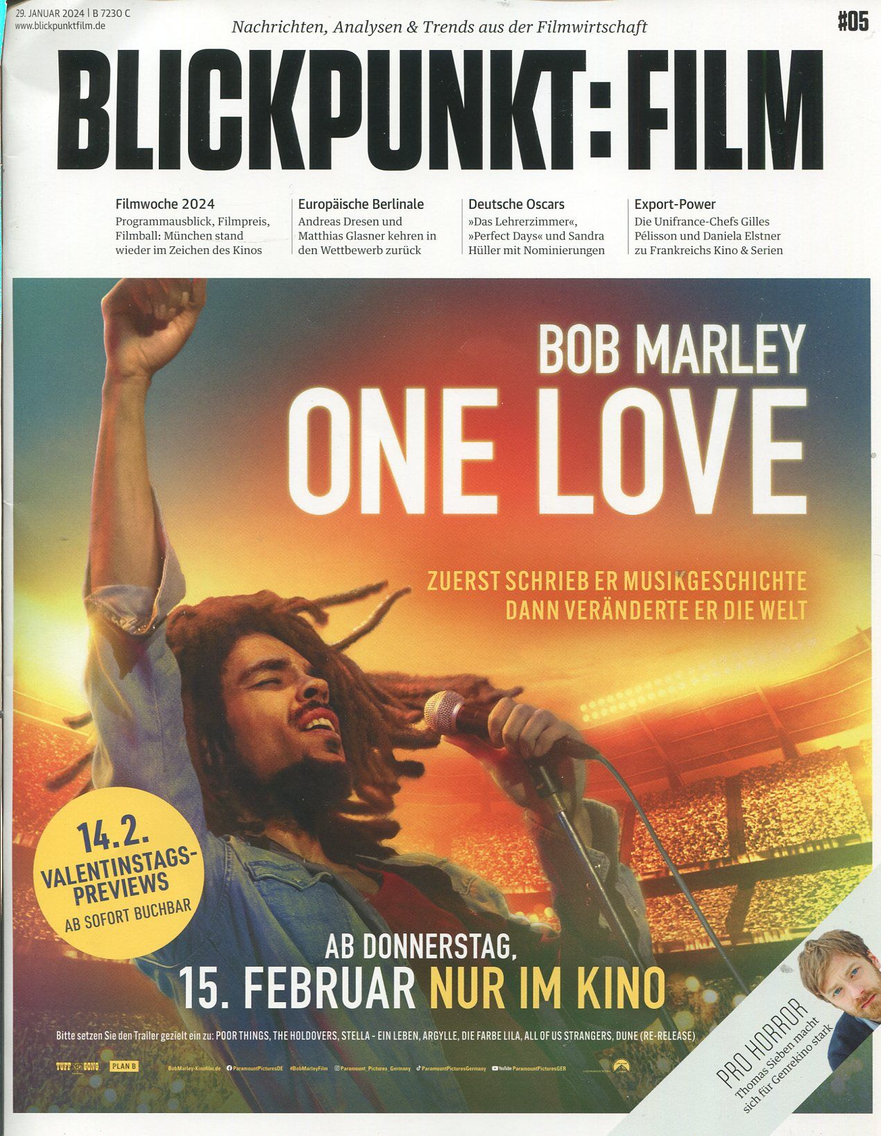 BLICKPUNKT: FILM magazine side cover Issue 5 29 January 2024