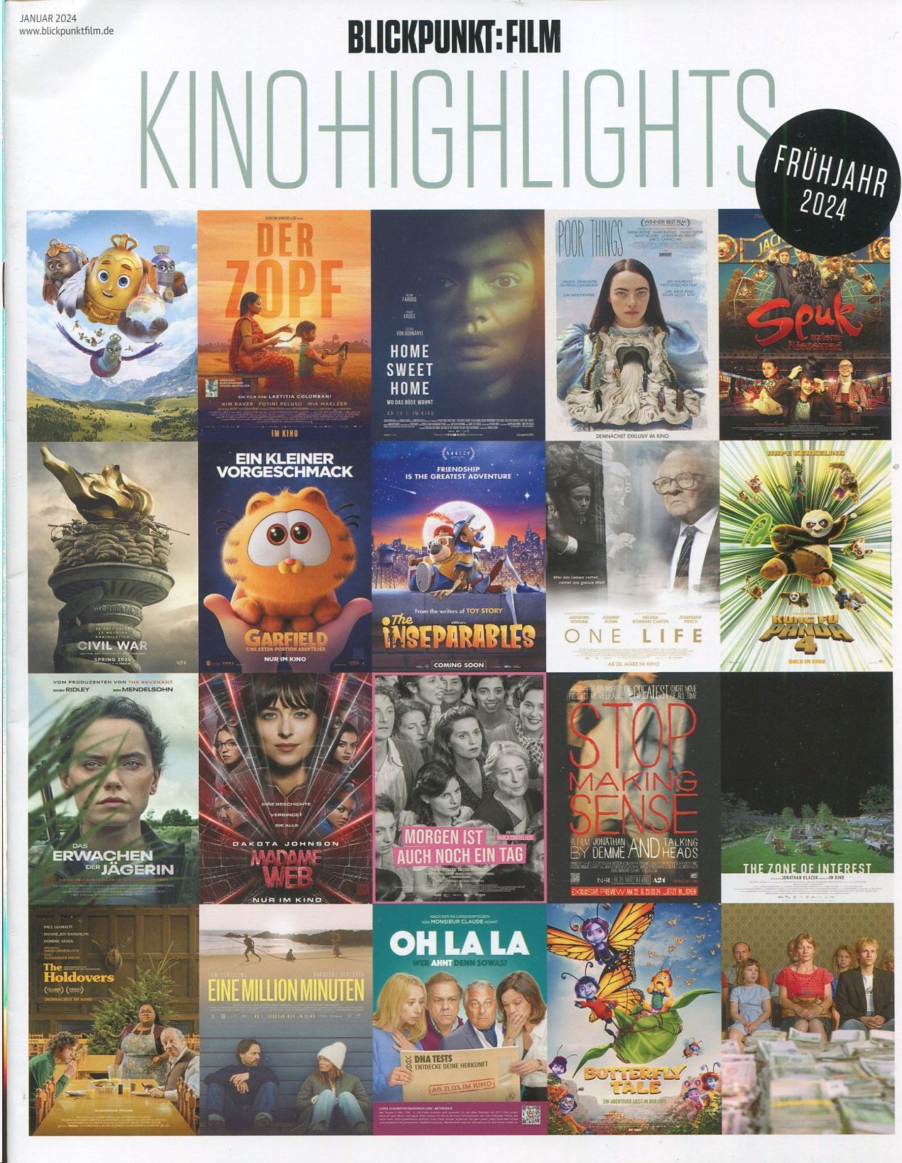 BLICKPUNKT: FILM magazine side cover  Special  January 2024