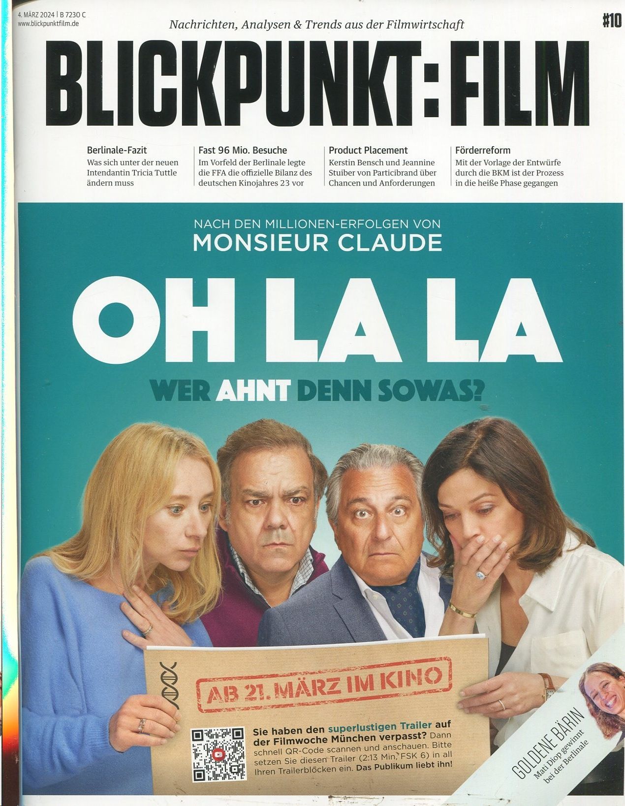 BLICKPUNKT: FILM magazine side cover Issue 10 4 March 2024