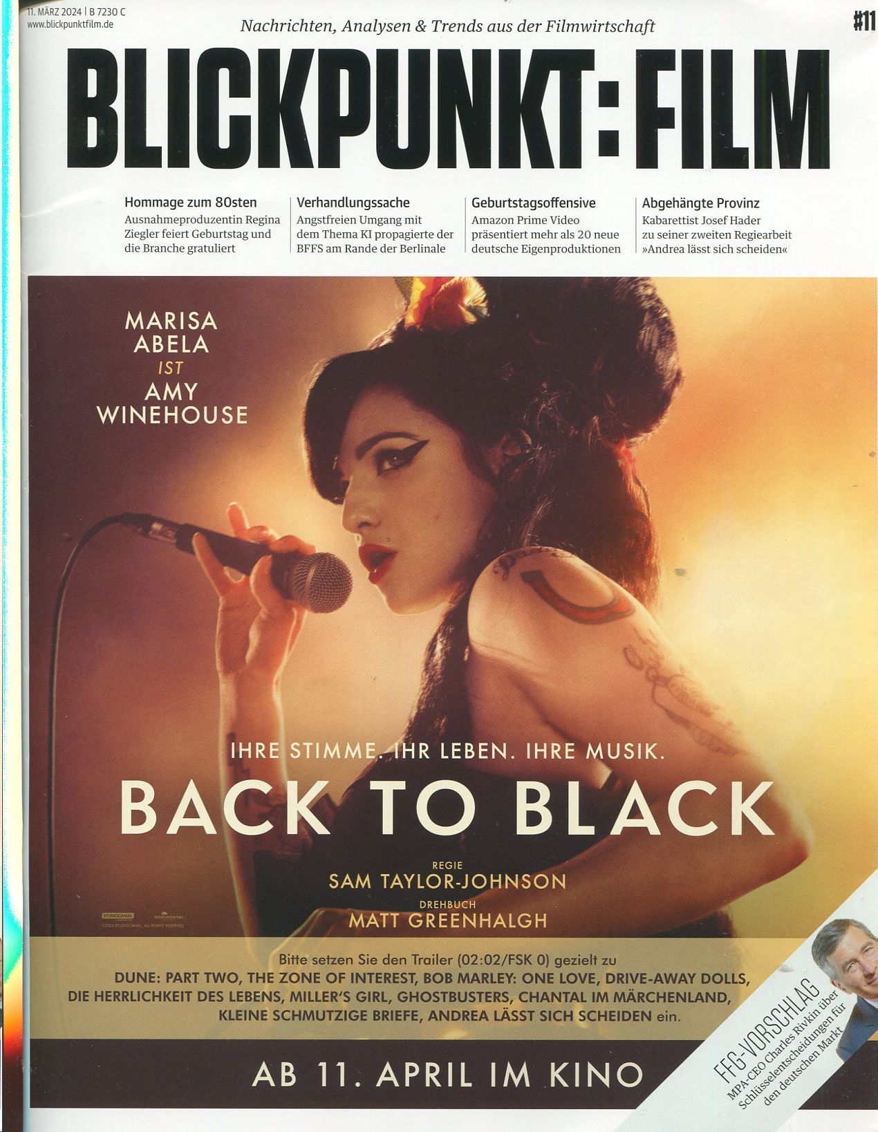 BLICKPUNKT: FILM magazine side cover Issue 11 11 March 2024