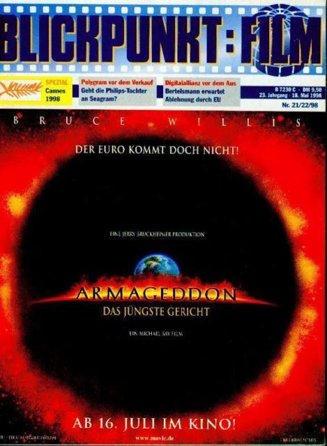 BLICKPUNKT: FILM magazine side cover Issue 21-22 18 May 1998