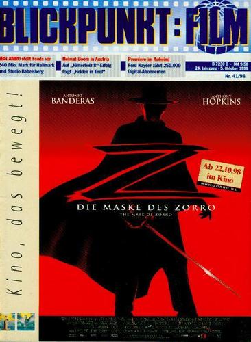 BLICKPUNKT: FILM magazine side cover Issue 41 5 October 1998