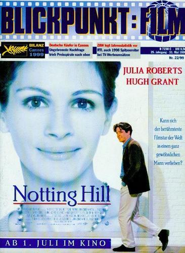 BLICKPUNKT: FILM magazine side cover Issue 22 31 May 1999