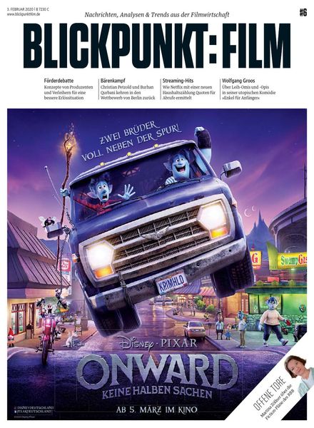 BLICKPUNKT: FILM magazine side cover Issue 6 3 February 2020