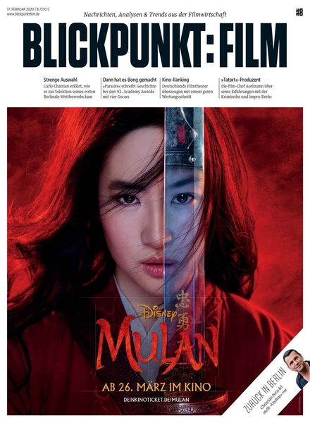BLICKPUNKT: FILM magazine side cover Issue 8 17 February 2020