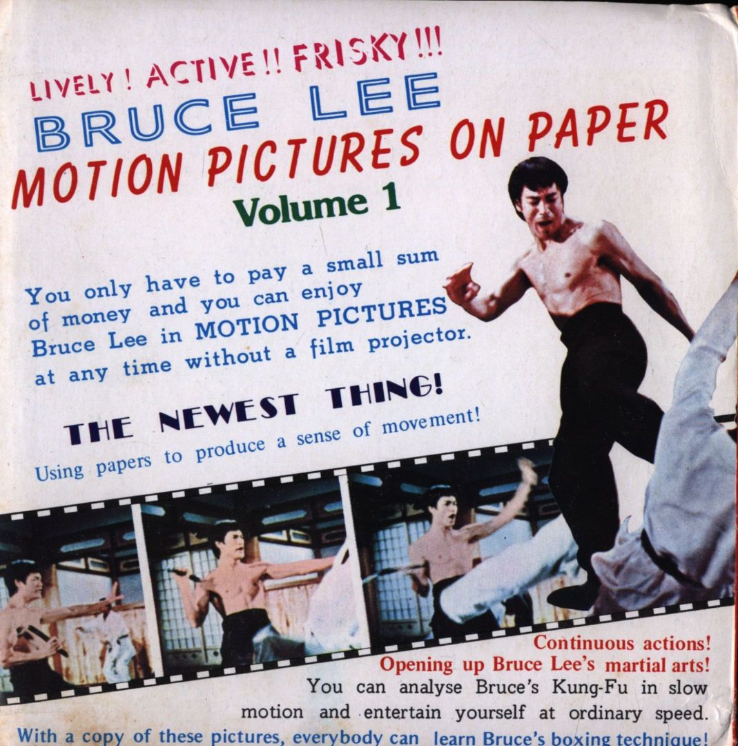 BRUCE LEE MOTION PICTURES ON PAPER magazine side cover Issue 1   1977
