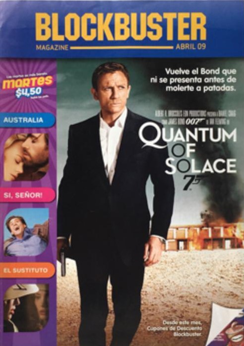 BLOCKBUSTER (ARG) magazine side cover  April 2009