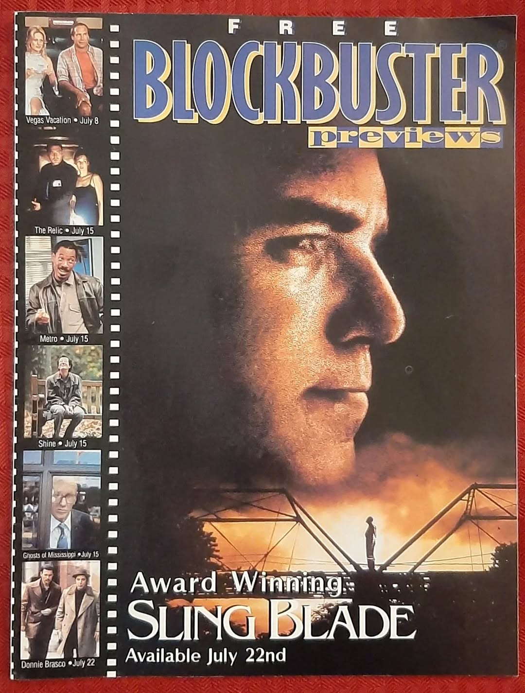BLOCKBUSTER PREVIEWS magazine side cover  June 1997