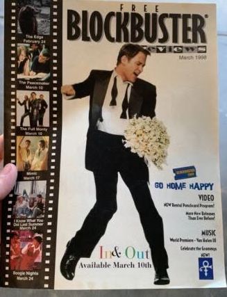 BLOCKBUSTER PREVIEWS magazine side cover  March 1998