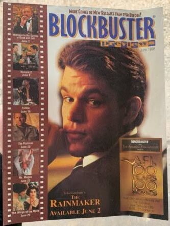 BLOCKBUSTER PREVIEWS magazine side cover  June 1998