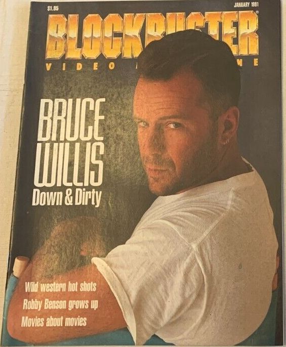 BLOCKBUSTER VIDEO magazine side cover  January 1991