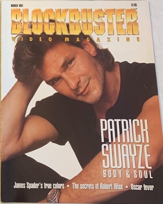 BLOCKBUSTER VIDEO magazine side cover  March 1991