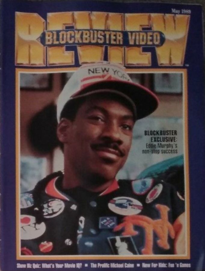 BLOCKBUSTER VIDEO magazine side cover  May 1989