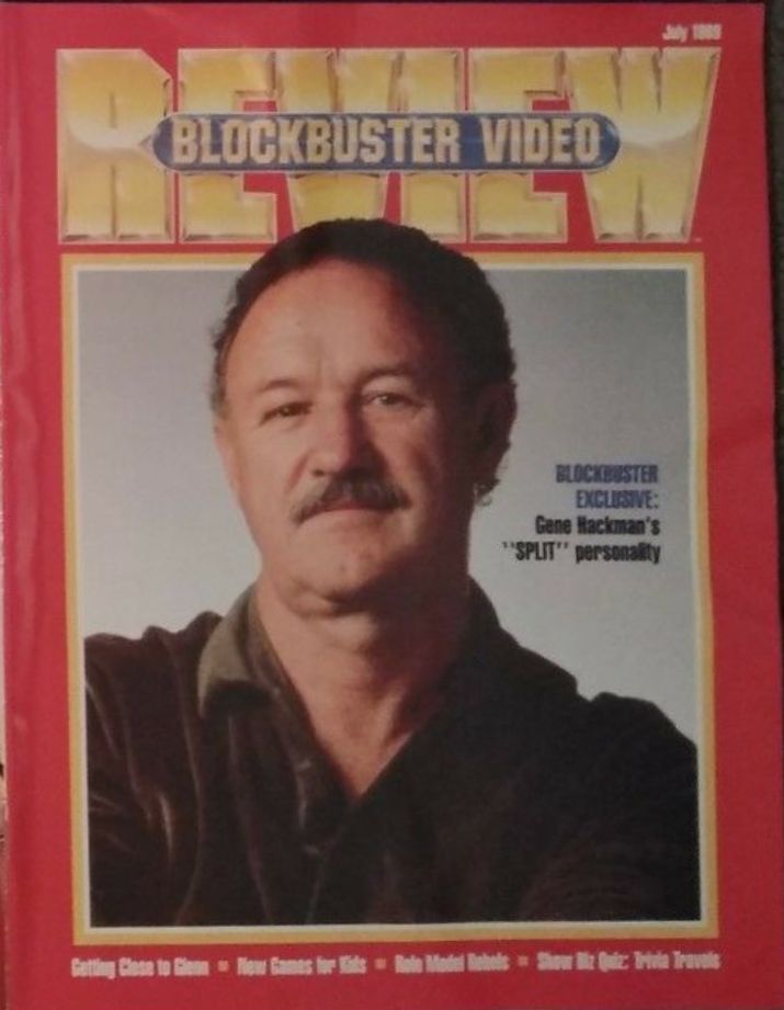 BLOCKBUSTER VIDEO magazine side cover  July 1989