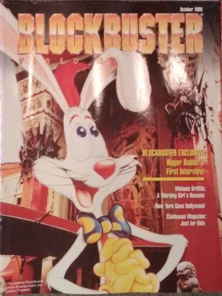 BLOCKBUSTER VIDEO magazine side cover  October 1989