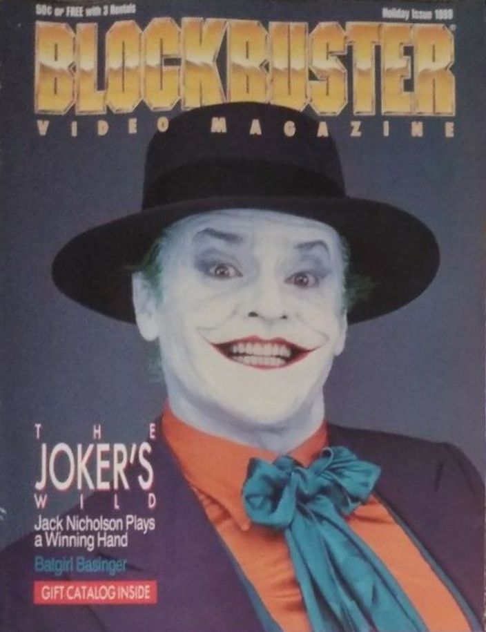 BLOCKBUSTER VIDEO magazine side cover  December 1989