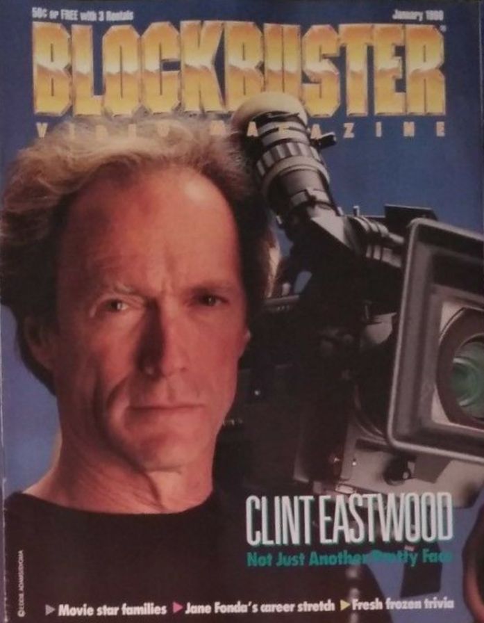 BLOCKBUSTER VIDEO magazine side cover  January 1990