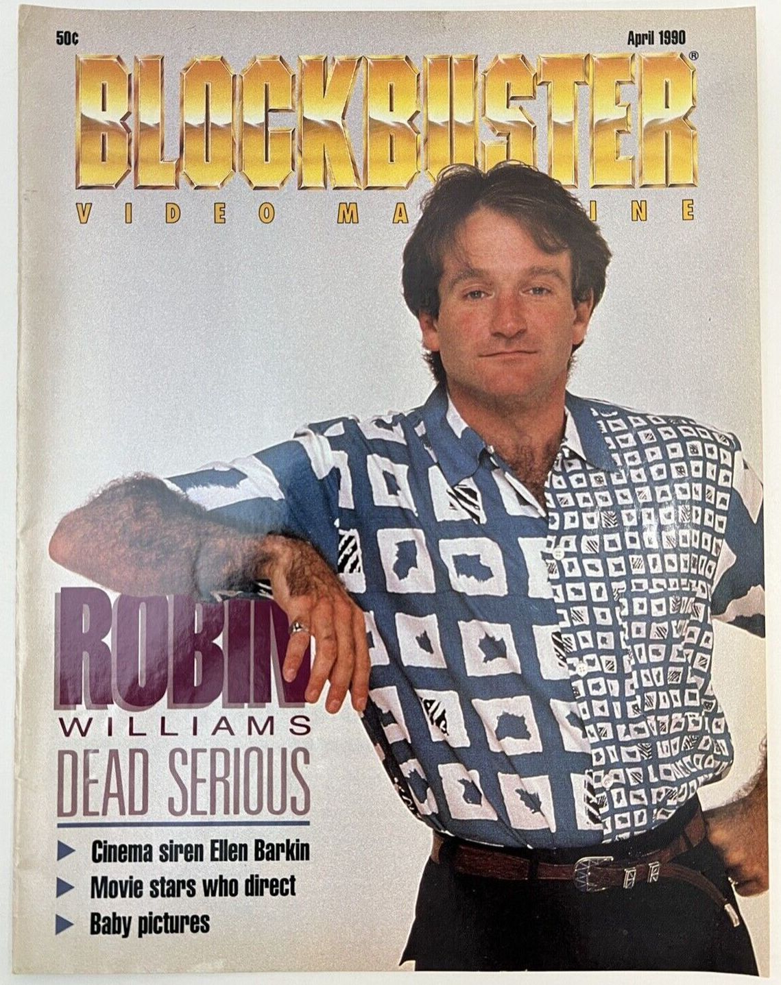 BLOCKBUSTER VIDEO magazine side cover  April 1990