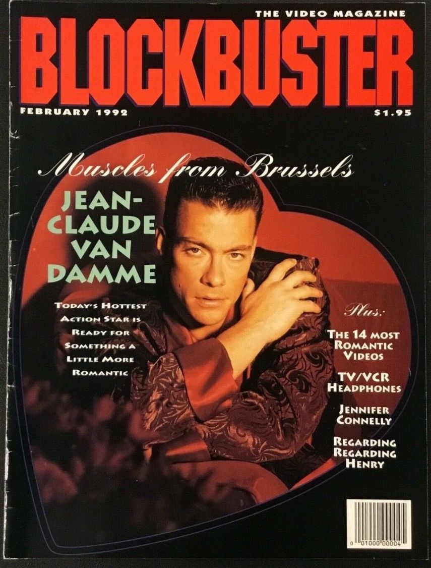 BLOCKBUSTER VIDEO magazine side cover  February 1992