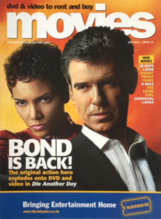 BLOCKBUSTER MOVIES magazine side cover Issue 12  May 2003