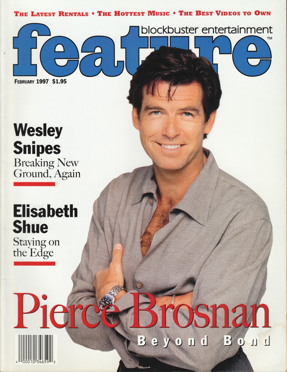 BLOCKBUSTER ENTERTAINMENT FEATURE magazine side cover  February 1997
