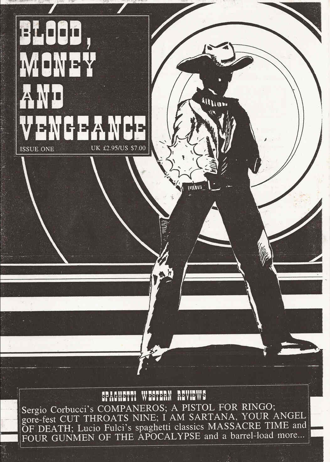 BLOOD MONEY AND VENGEANCE magazine side cover Issue 1  1996