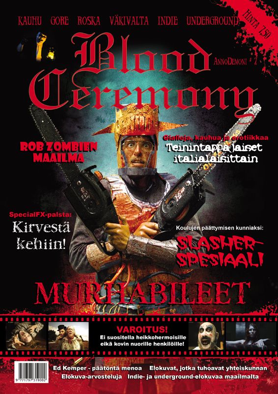 BLOOD CEREMONY magazine side cover Issue 2  January 2008