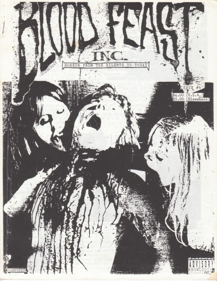 BLOOD FEAST magazine side cover Issue 6  