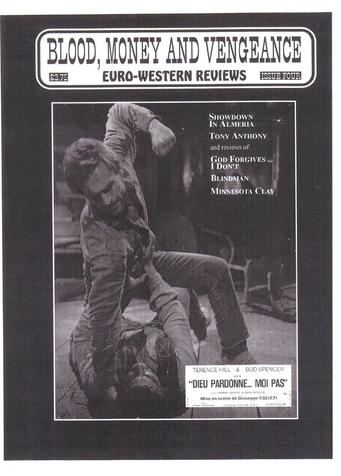 BLOOD MONEY AND VENGEANCE magazine side cover Issue 4   1998